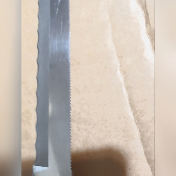 Vintage Wonder Serrated CARVING KNIFE 14 inches Blades both sides - Picture 10 of 11